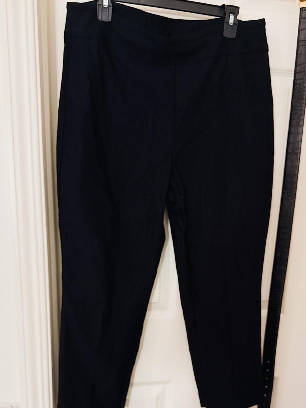 Tribal Black Cropped Ponte Ankle Pants